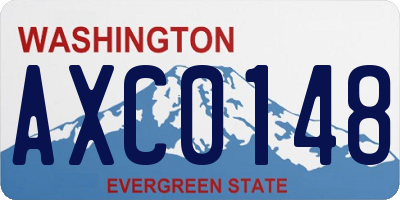 WA license plate AXC0148