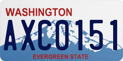 WA license plate AXC0151