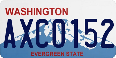 WA license plate AXC0152