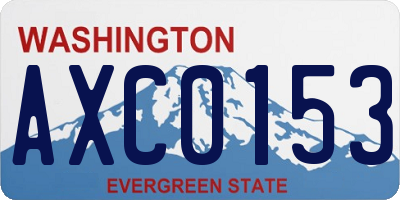 WA license plate AXC0153
