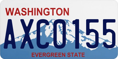 WA license plate AXC0155