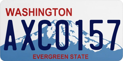 WA license plate AXC0157