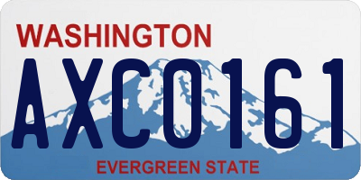 WA license plate AXC0161