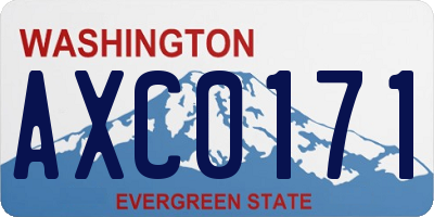 WA license plate AXC0171