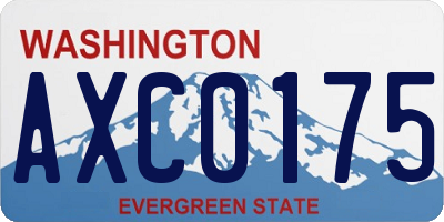 WA license plate AXC0175