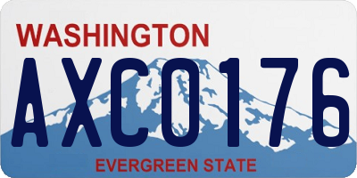 WA license plate AXC0176