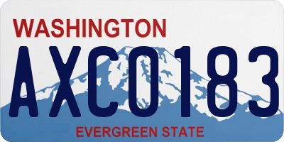 WA license plate AXC0183