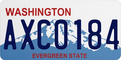 WA license plate AXC0184