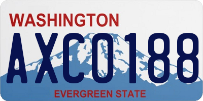 WA license plate AXC0188