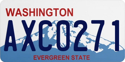 WA license plate AXC0271