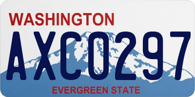 WA license plate AXC0297