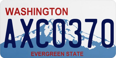 WA license plate AXC0370