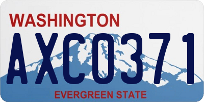 WA license plate AXC0371