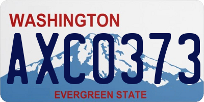 WA license plate AXC0373