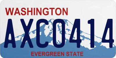 WA license plate AXC0414