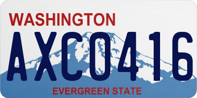 WA license plate AXC0416