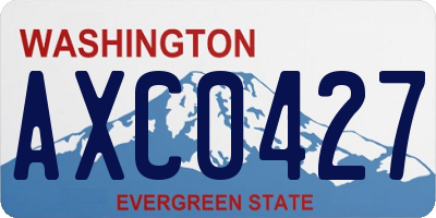 WA license plate AXC0427