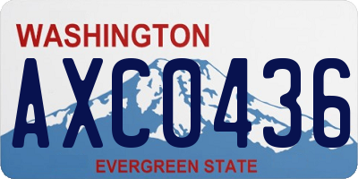 WA license plate AXC0436