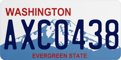 WA license plate AXC0438
