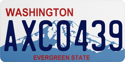 WA license plate AXC0439