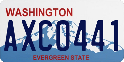 WA license plate AXC0441