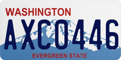 WA license plate AXC0446