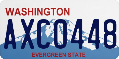 WA license plate AXC0448