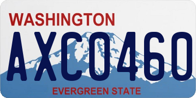 WA license plate AXC0460