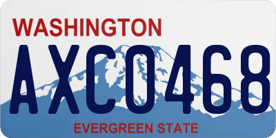 WA license plate AXC0468