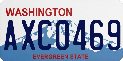 WA license plate AXC0469
