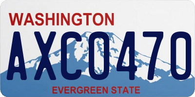 WA license plate AXC0470