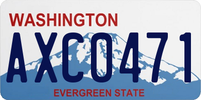 WA license plate AXC0471