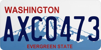 WA license plate AXC0473