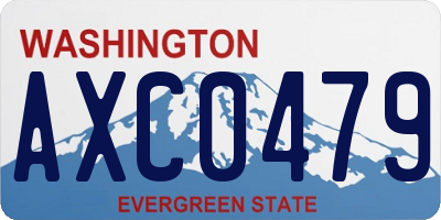 WA license plate AXC0479