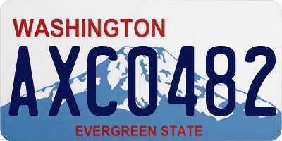 WA license plate AXC0482