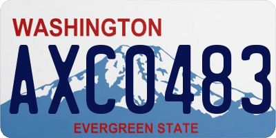 WA license plate AXC0483