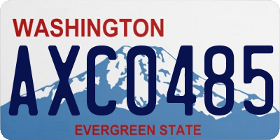 WA license plate AXC0485