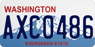 WA license plate AXC0486
