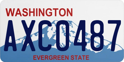 WA license plate AXC0487