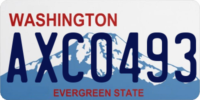 WA license plate AXC0493