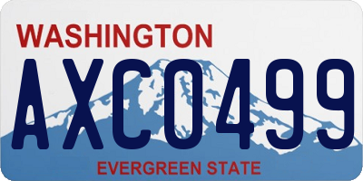WA license plate AXC0499