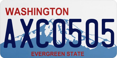 WA license plate AXC0505