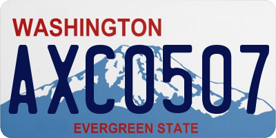 WA license plate AXC0507