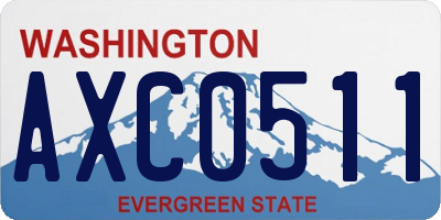 WA license plate AXC0511
