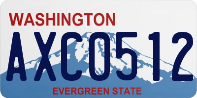 WA license plate AXC0512