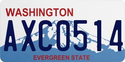 WA license plate AXC0514