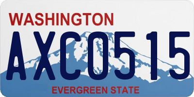 WA license plate AXC0515