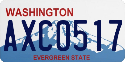 WA license plate AXC0517