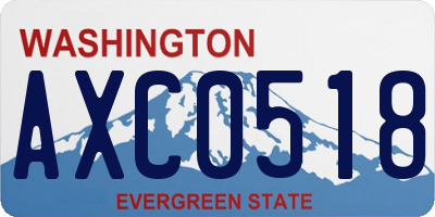 WA license plate AXC0518