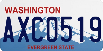 WA license plate AXC0519